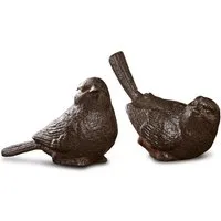 Mirabeau Dekofigur Deko-Vogel 2er Set Birdy braun