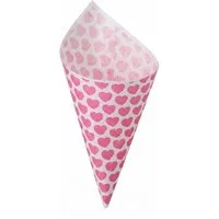 what the shop Papierspitztüten 100 Spitztüten Herzen Pink 125Gr oder 250Gr