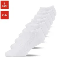 SNOCKS Sneakersocken Kinder Sneaker Socken für Jungen & Mädchen (6-Paar) aus Bio-Baumwolle
