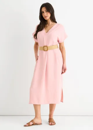 Blush Air Flow Übergroßes Kleid mit Gürtel