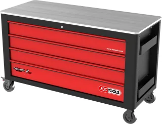 KS Tools PERFORMANCEplus P40 SCHWARZ-ROT Werkstattwagen mit 4 Schubladen - 873.6008