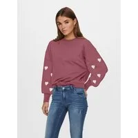ONLY Sweatshirt ONLBROOKE L/S O-NECK FLOWER SWT Baumwollmischung, regular fit