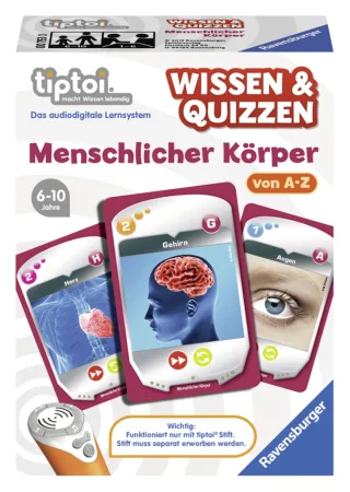 Ravensburger 00753 - tiptoi: Spiel Wissen & Quizzen - Menschlicher Körper [ohne Stift]
