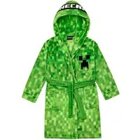 Minecraft Kinderbademantel Minecraft Bademantel Kinder Jungen Fleece Morgenmantel mit Kapuze