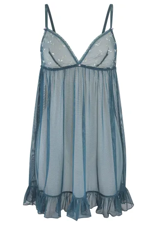 LASCANA - VIVANCE Negligé petrol - Gr. - 75C