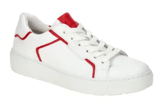 Gabor 63.210.25 Damen Halbschuhe wei?/rot - Gabor BEST FITTING - Echtleder - ...
