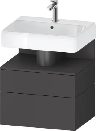 Duravit Qatego Waschtischunterbau wandhängend Graphit Matt 590x470x590 mm - QA4393049490010 QA4393049490010