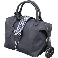 Adel Bags Schultertasche BIANCA Umhängetasche für Damen, Schultertasche Handtasche Echtleder, hergestellt in Italien, mit 2 Riemen