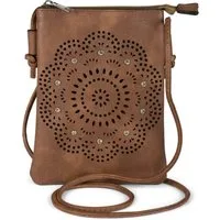 styleBREAKER Mini Bag Mini Umhängetasche Blumen Cutout und Strass (1-tlg)