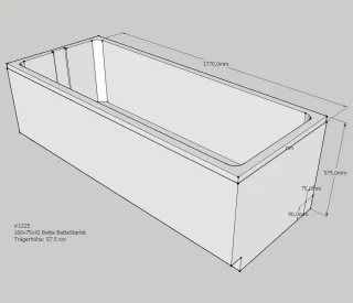 Neuesbad Wannenträger für Bette Starlet 180x75 SW12471