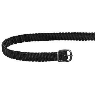Sporenriemen - 45 cm, Perlon schwarz, Schnalle anthrazit