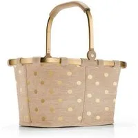REISENTHEL® Einkaufskorb carrybag XS frame metallic dots coffee