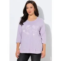Ulla Popken T-Shirt Shirt Blüten Classic Rundhals 3/4-Arm