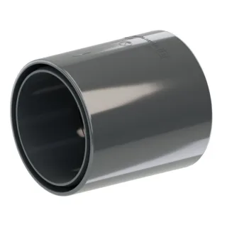 PVC Dachrinnen Rohrmuffe | Ø 63 mm