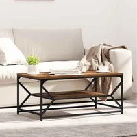 vidaXL Couchtisch, Couchtisch Altholz 90 x 50 x 40 cm Ingenieure Holz und Stahl