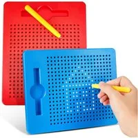 CLTYQ Zaubertafel Zaubertafel Das magische Magnetspiel Pack of 2 Magnetic Drawing Boards, Magnetisches Zeichenbrett Kinder,Pädagogisches Spielzeug mit und Stift