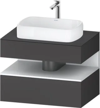 Duravit Qatego Konsolenwaschtischunterbau wandhängend Graphit Matt 800x550x600 mm - QA4730018490010 QA4730018490010