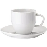 Rosenthal Tasse Junto Weiss Kaffeetasse mit Untertasse, Porzellan