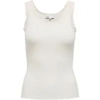 ONLY CARMAKOMA Trägertop CARSARA SHARAI LACE TANK TOP JRS NOOS mit Spitze am Ausschnitt und leicht gewelltem Saum