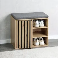 KESPER® Schuhbank Schuhschrank mit Sitzkissen, grifflos, Sitzkissen abnehmbar und waschbar
