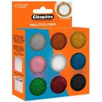 Cléopâtre Streudeko Glitzerpulver Farbset, 9 Tigel