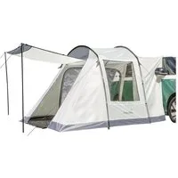 Skandika Tunnelzelt Buszelt, Campingzelt, Camper Tramp Protect, 205 cm Stehhöhe, Personen: 2 (Front- und Seitentür mit Moskitonetz versehen, freistehend), eingenähter Zeltboden, alle Fenster und Türen mit Abdunkelungen