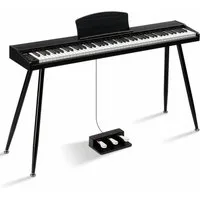 LALAHO Digitalpiano E-Piano 88 Tasten halbgewichtete Tastatur,Bluetooth und MIDI, Digital Keyboard mit Aufnahmefunktion, Transponierung