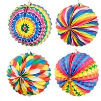 Boland Hängedekoration Deko Papierlaterne 'Karneval' Ø 22 cm, Mehrfarbig
