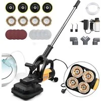 XERSEK Winkelschleifer 3800W Betonschleifer 4 Arbeitsmodule Betonfräse Putzfräse, max. 6000 U/min, mit Handgriff, Schutzhaube, 6 stufen