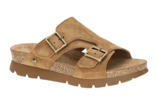 Panama Jack Damen Pantoletten Siena B2 cuero Braun elegante Flats Gummisohle