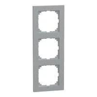 Rahmen dreifach, Thermoplast, senkrecht und waagerecht montierbar, Schutzart IP20 aluminium, Retail