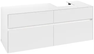 Villeroy & Boch Waschtischunterschrank Collaro C102B0 1400x548x500mm mit Beleuchtung White Matt C102B0MS