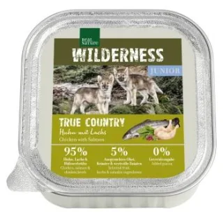REAL NATURE WILDERNESS Nassfutter Hund, Junior, True Country Huhn mit Lachs 16x100 g