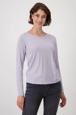 monari - Shirt mit glitzerndem Lurex soft lilac - Gr. - 46