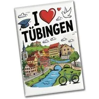 speecheese Magnet I love Tübingen Souvenir Souvenir Magnet mit Sehenswürdigkeiten