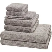Cawö Handtuch Set Pure, Walkfrottee (Spar-Set, 8-St), 2 X Wasch- 2 X Gäste- 2 X Dusch- 2 X Handtuch im Set - Baumwolle