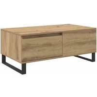 vidaXL Couchtisch Couchtisch Artisan-Eiche 90 x 50 x 36,5 cm Holzwerkstoff (1-St)