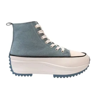Firetrap - High Top Turnschuhe für Damen, Plattform-Absatz (Blau)