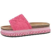 Ital-Design Damen Mules Freizeit Plateausandaletten (85960467) Flach Pantoletten in Pink