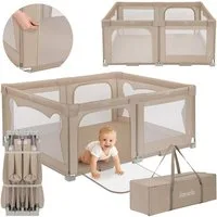 lionelo Laufgitter FLORENCE EASY FOLD (Set: Laufgitter + Tragetasche), Easy Fold/150x180 cm/Netz/2 Eingänge/Tasche/klappbar