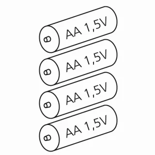 KWC Batterie-Set 4xAA 1.5V, DURACELL PLUS,635581 635581