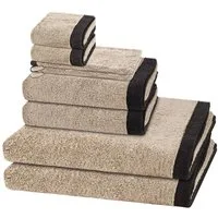 Cawö Handtuch Set Lifestyle Splash, Walkfrottee (Spar-Set, 8-St), 2 X Wasch- 2 X Gäste- 2 X Dusch- 2 X Handtuch im Set - Baumwolle