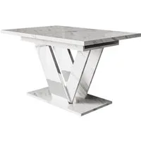 MIRJAN24 Esstisch Dubai (Ausziehbar - 1x Einlegeplatte), 120-160x80x76 cm, Rechteck