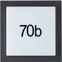 Brilliant LED Außen-Wandleuchte Sten, LED fest integriert, Warmweiß, inkl. Hausnummern, 30 x 30 cm, LED 1600 lm, 3000 K, weiß/schwarz