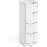 Blishom Badkommode Badezimmerschrank Schmaler Badschrank Freistehend, 28 x 28 x 84 cm