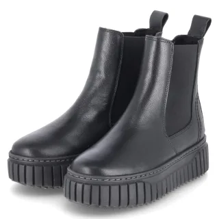 Tamaris Chelsea Boots - Gr. 41 - Schwarz - Glattleder