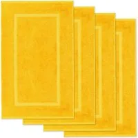 Lavea Badematte 4er Set Badeteppiche Elena Frottee 50x80 cm Badvorleger, 100% Baumwolle, 500 g/m² Frottier, weich & saugstark, pflegeleicht