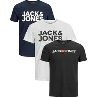 Jack & Jones T-Shirt Stilvolles Slim-Fit oder Regular Shirt mit Printdruck (3er-Pack) Printdruck