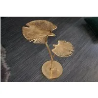 riess-ambiente Beistelltisch GINKGO LEAFS 50cm gold (Einzelartikel, 1-St), Wohnzimmer · Metall · Handarbeit · Boho
