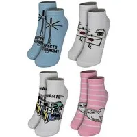 United Labels® Socken Harry Potter Socken Hedwig Hogwarts Sneaker Strümpfe (4er Pack)